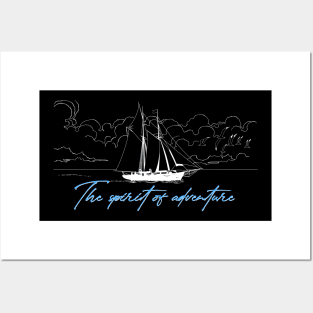 SAILBOAT, VESSEL, YACHT (white ver.) Posters and Art